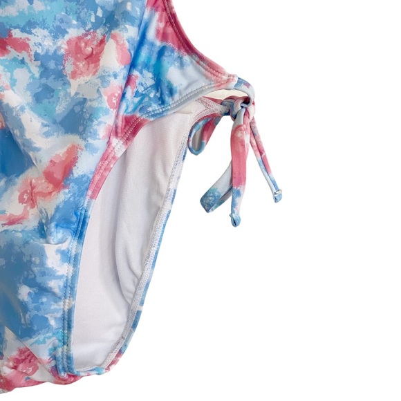 Social•Angel Tie Dye One-Piece Bathing Suit Size Small Pink and Blue New - Picture 7 of 10